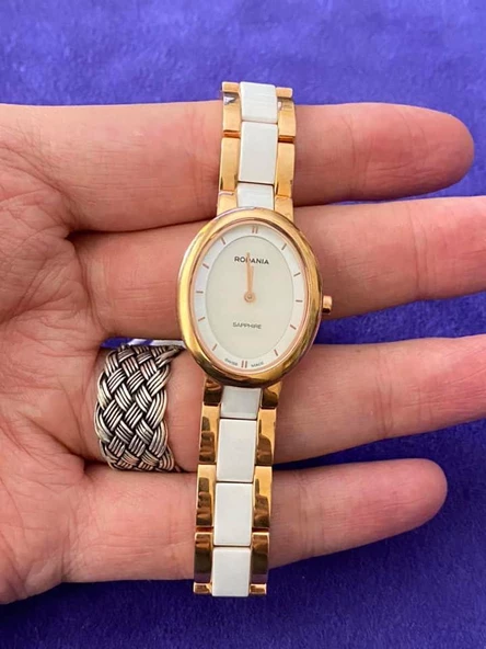 Rodania 25116.43 29x24mm Seramik Kordon Kadın Kol Saati - Resim 4