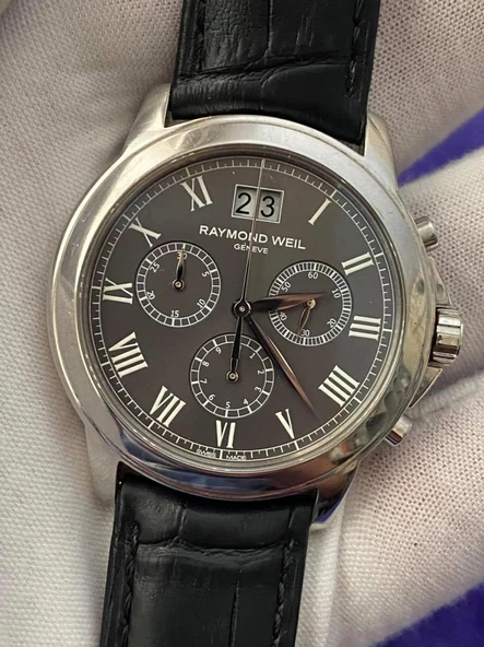 Raymond Weil 4476 Deri Kordon Erkek Kol Saati 2.El - Resim 10