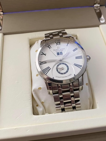 Maurice Lacroix PT6098 Grand Guichet GMT Çelik Kordon Erkek Kol Saati 2.El - 5