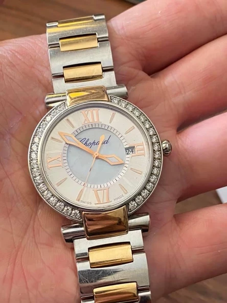 Chopard Imperiale Pırlantalı Altın Çelik Kadın Kol Saati - Resim 12
