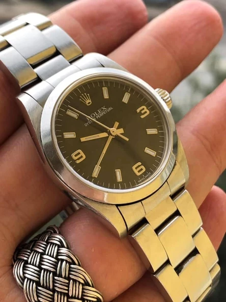 Rolex Oyster Perpetual Safir Cam Çelik Kol Saati 30 mm Unisex - 8
