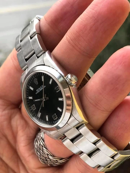 Rolex Oyster Perpetual Safir Cam Çelik Kol Saati 30 mm Unisex - 3