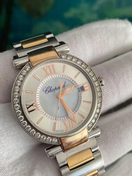 Chopard Imperiale Pırlantalı Altın Çelik Kadın Kol Saati - Resim 2