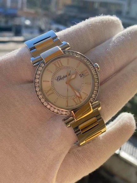Chopard Imperiale Pırlantalı Altın Çelik Kadın Kol Saati