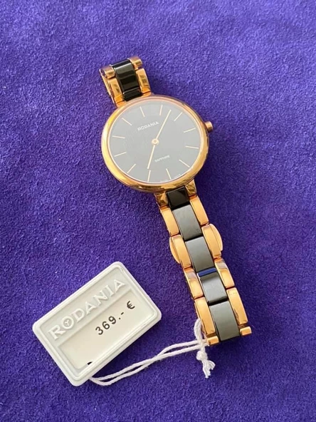 Rodania 25115.44 32mm Seramik Kordon Kadın Kol Saati - Resim 4