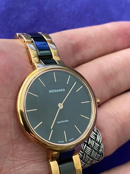 Rodania 25115.44 32mm Seramik Kordon Kadın Kol Saati - Resim 2