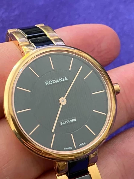 Rodania 25115.44 32mm Seramik Kordon Kadın Kol Saati - Resim 3