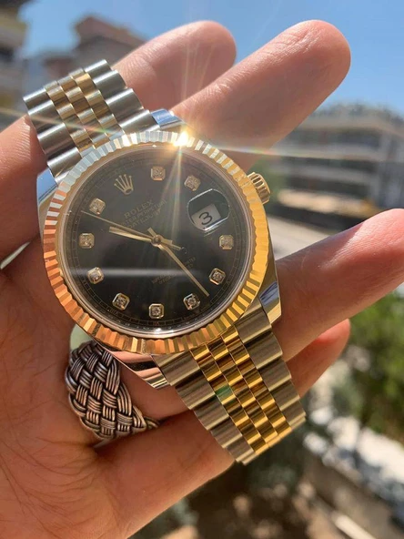 Rolex 126333 Datejust Altın Çelik Pırlantalı Kol Saati - 9