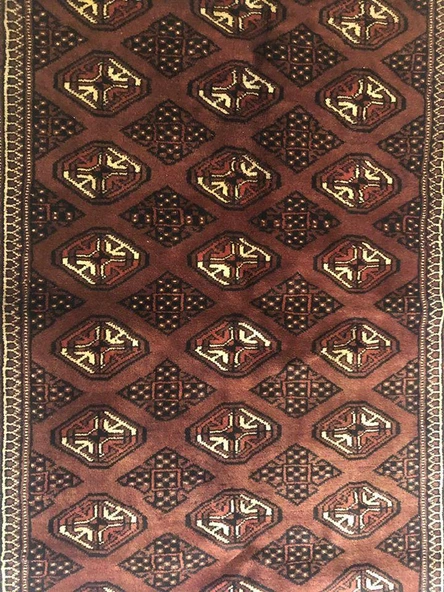ANTİK İRAN TÜRKMEN EL DOKUMASI YÜN HALI 145x104cm 1.5m2 - 4