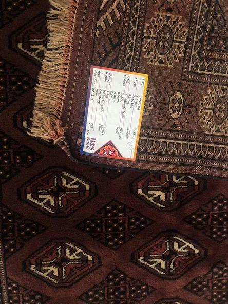 ANTİK İRAN TÜRKMEN EL DOKUMASI YÜN HALI 145x104cm 1.5m2 - 9