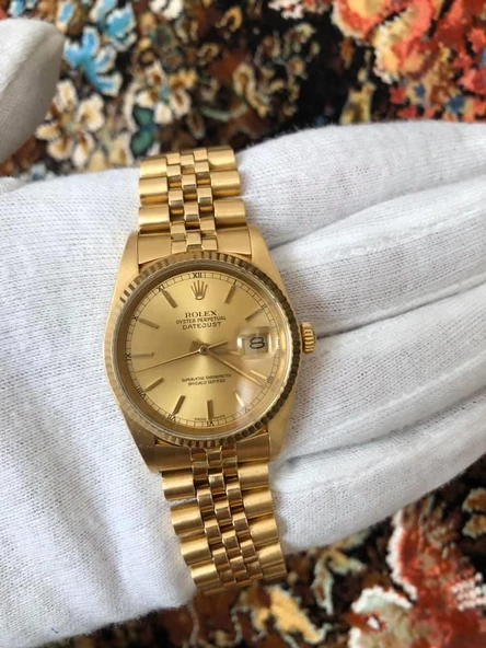 Rolex Datejust 16018 36 mm Full Altın Erkek Kol Saati - 8