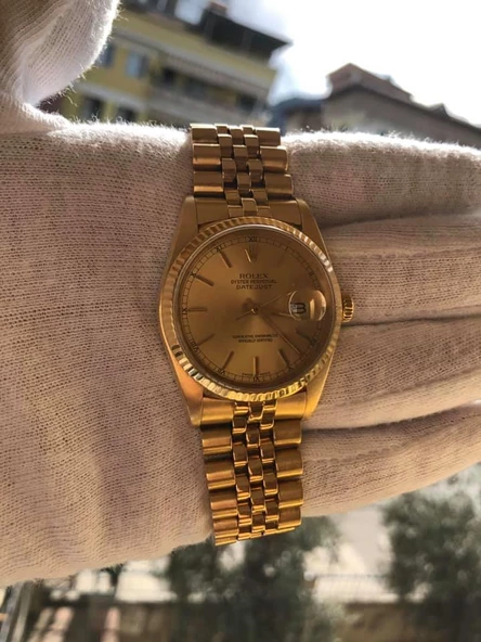 Rolex Datejust 16018 36 mm Full Altın Erkek Kol Saati - 9