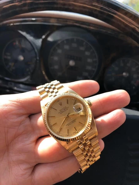 Rolex Datejust 16018 36 mm Full Altın Erkek Kol Saati - 4