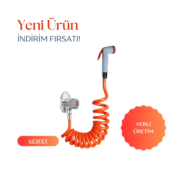 Plasyay Spiral Şattaf (Bide) Başlıklı Wc Taharet Matik 1/2 Rekor Bağlantılı Setler - 3