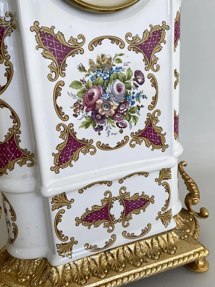 Mignon Decore J'limoges Ala Main Antika Porselen Masa Saati - 3