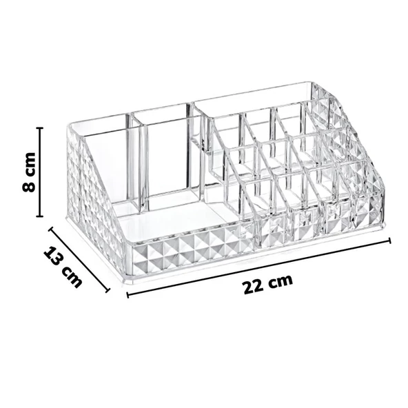 Piev Bölmeli Kristal Diamond Kozmetik Ürün Düzenleyici - 2