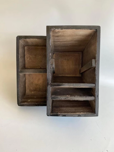 Ahşap Organizer Kutu 25x24,5x20 cm - 6