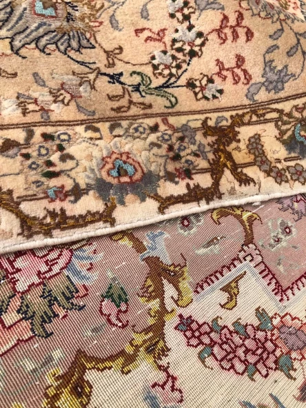 El Dokuma İpek Yün İran Tebriz Halı 300x200cm 007 - 4