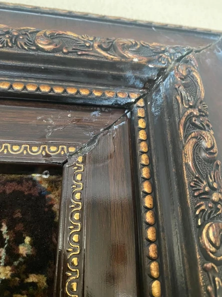 Geyiğin Öpücüğü Floş İpek Halı Tablo 110x90cm - 8