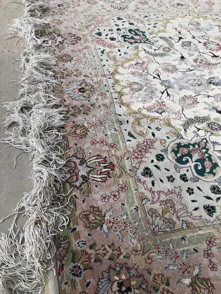 El Dokuma İpek Yün İran Tebriz Halı 210x150cm 002 - 5