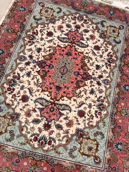 El Dokuma İpek Yün İran Tebriz Halı 218x148cm 004 - 2