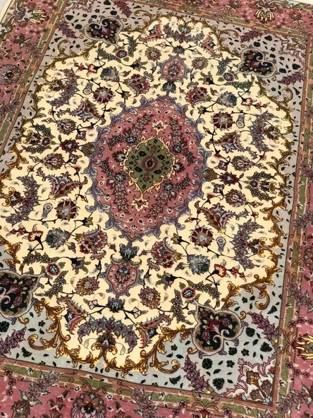El Dokuma İpek Yün İran Tebriz Halı 210x150cm 003 - 2