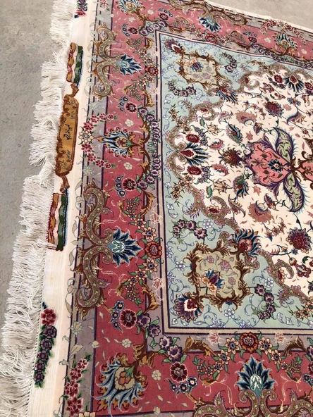 El Dokuma İpek Yün İran Tebriz Halı 218x148cm 004 - 6
