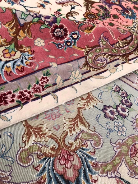 El Dokuma İpek Yün İran Tebriz Halı 218x148cm 004 - 5