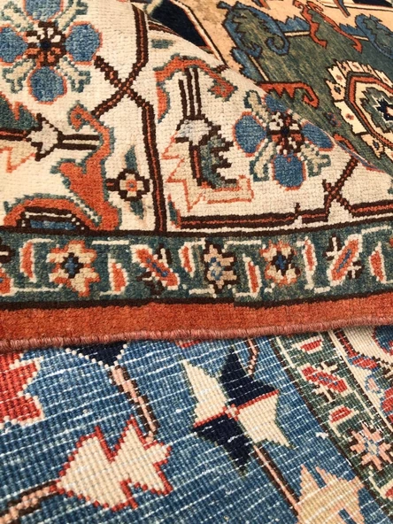 El Dokuma İpek Yün İran Tebriz Halı 292x200cm 008 - 6