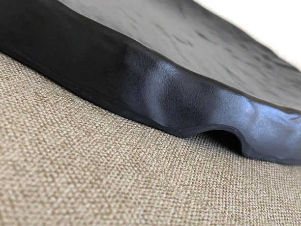 Melamin Yassı Yuvarlak Servis Tabağı Siyah 25cm - Melamin Sunum Tabağı - 4