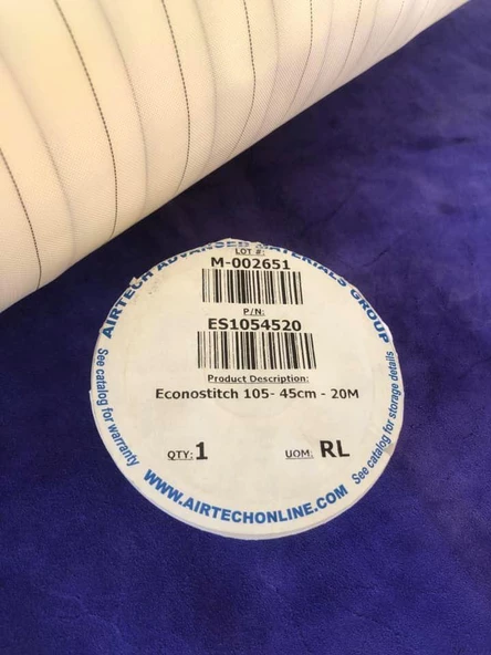 Airtech Econostitch 105 Soyma Kumaşı 45cmx20Metre - Vakum İnfüzyon Soyma Kumaşı - 5