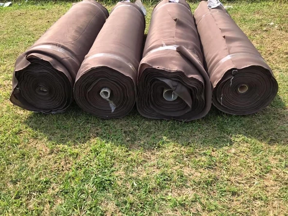 Airfile Kumaş - Kuş Gözü Döşemelik Kahverengi Fileli Kumaş - Resim 10