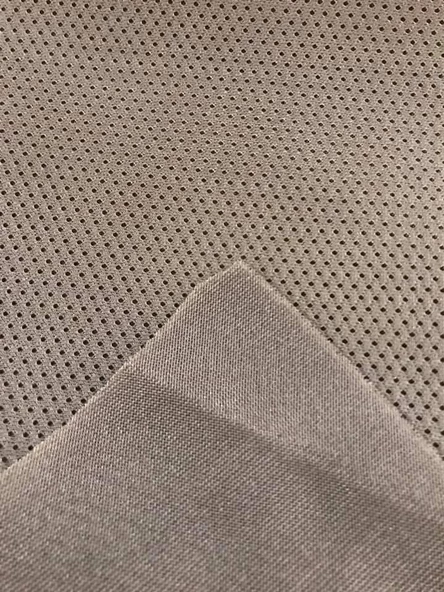 Airfile Kumaş - Kuş Gözü Döşemelik Kahverengi Fileli Kumaş - Resim 2