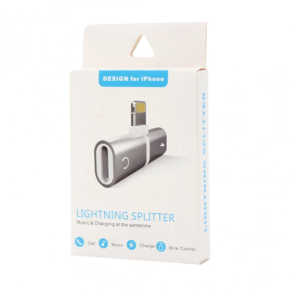 POWERMASTER IPHONE LIGHTNING ŞARJ VE KULAKLIK ÇEVİRİCİ ADAPTÖR JACK - 4
