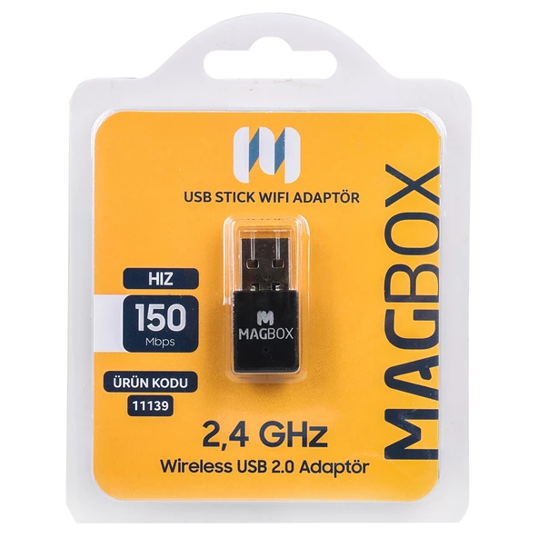 MAGBOX 802.11N MİNİ 7601 CHİPSET 2.4GHZ 150 MBPS HD UYDU ALICI UYUMLU USB STİCK WİFİ ADAPTÖR - 3