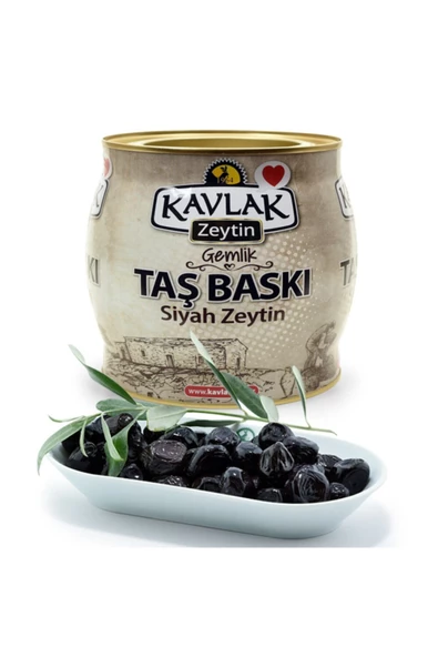 Kavlak 2 kg Gemlik Taş Baskı Siyah Zeytin