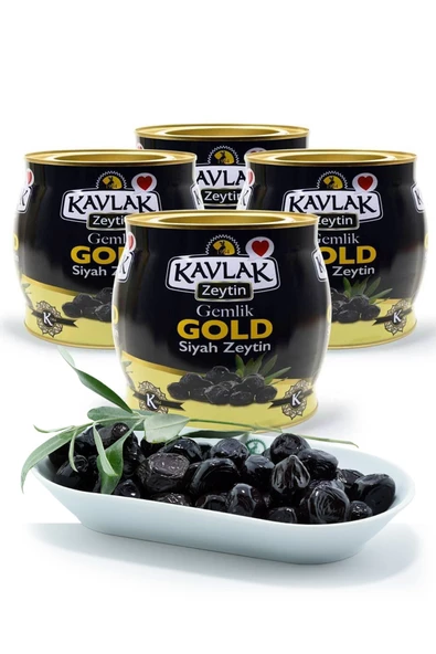 Kavlak Gold 2 kg Gemlik Siyah Zeytin 4 Lü Kampanya