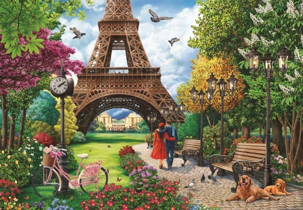 Anatolian 500 Parça Paris Baharı Eyfel Kulesi Puzzle