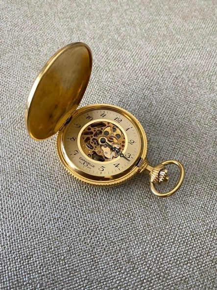 Bulova Caravelle İskelet Kadran Vintage Cep Saati 2.El (Eksikli) - 8