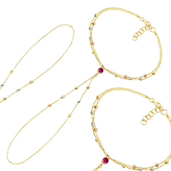 14 Ayar Top Altınlı Şahmeran Bileklik ürün görseli 1