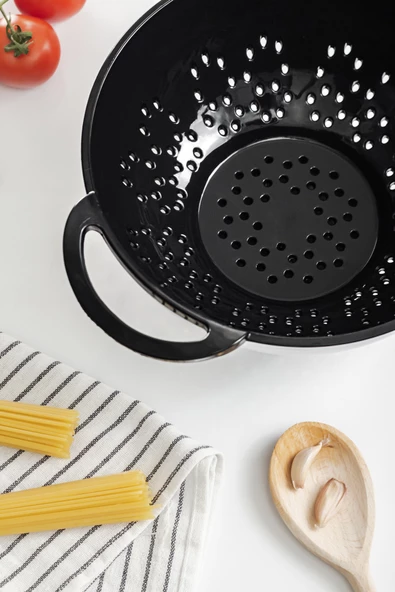 Akrilik Siyah Makarna Süzgeçi & Sebze Meyve Süzgeçi - 5