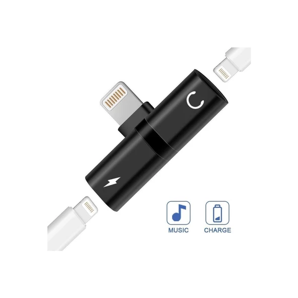 iPhone 7/8/x/xs/xr/xs Max/plus Lightning Kulaklık Ve Şarj Çevirici Concord C-866 - 4