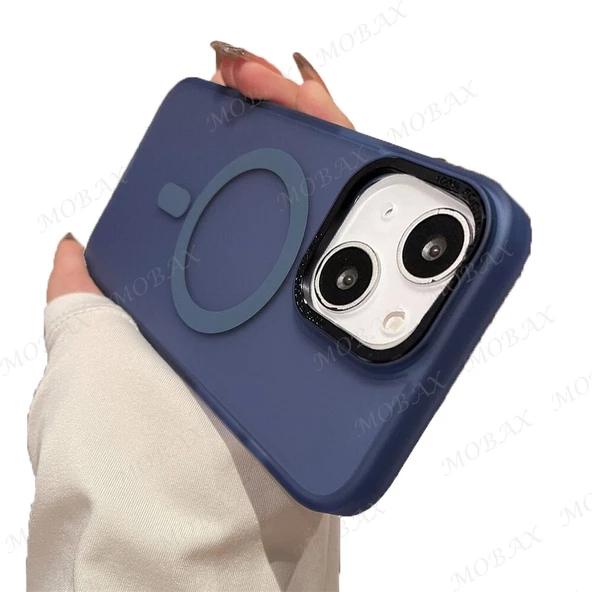 Apple iPhone 14 Kılıf Mat Kadifemsi Special Edition PC Magsafe Kapak - 3