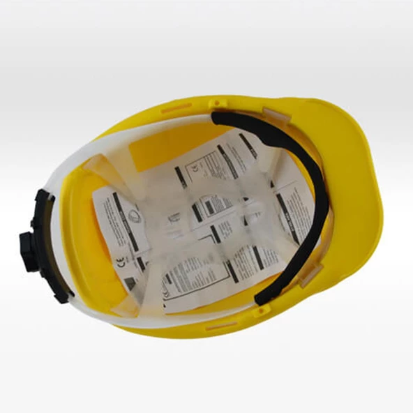 Vida Ayarlı Hava Delikli Sarı Baret İş Güvenliği Güvenlik Bareti - Resim 3