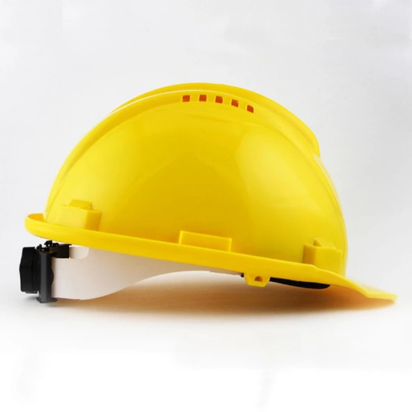 Vida Ayarlı Hava Delikli Sarı Baret İş Güvenliği Güvenlik Bareti - Resim 2