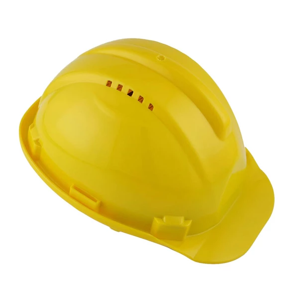 Vida Ayarlı Hava Delikli Sarı Baret İş Güvenliği Güvenlik Bareti