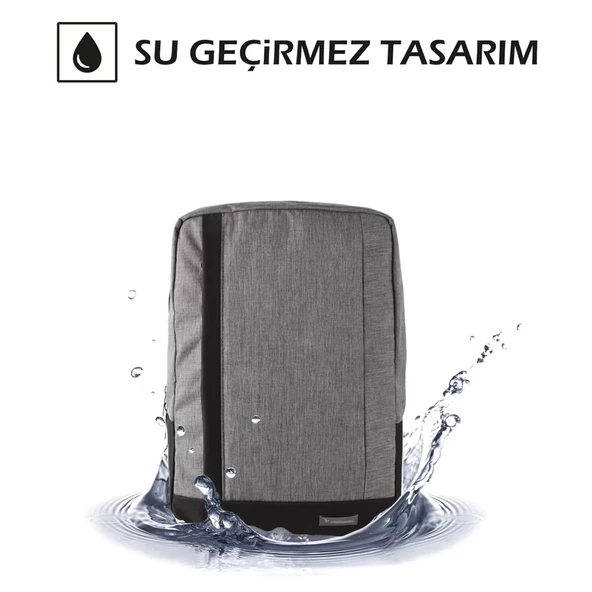 Vegmann VG-020 15,6 inç Notebook Uyumlu Laptop Çantası Bilgisayar Sırt Çantası - 6