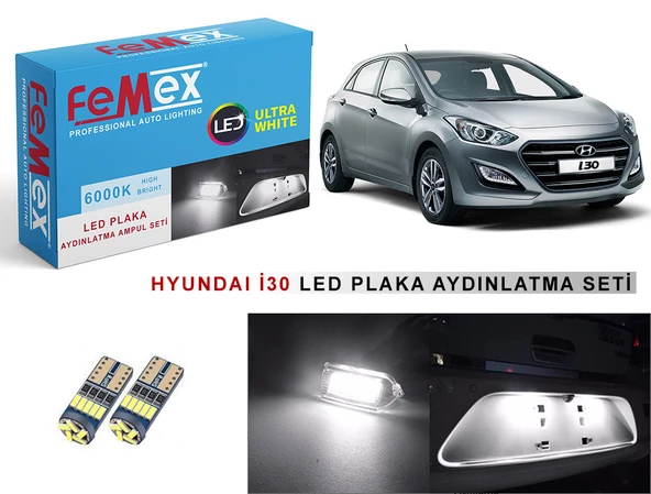 Hyundai i30 LED Plaka Aydınlatma Ampulu FEMEX T10