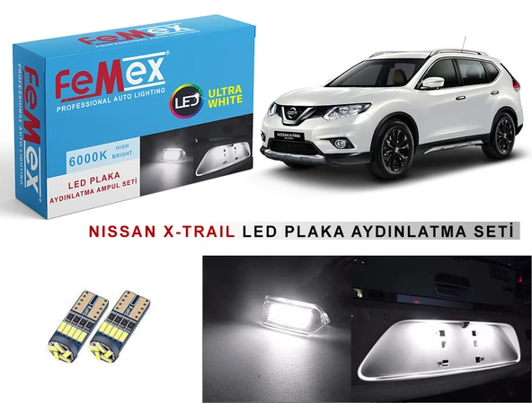 Nissan Qasqai Juke X-Trail Plaka Aydınlatma Led Ampul T10