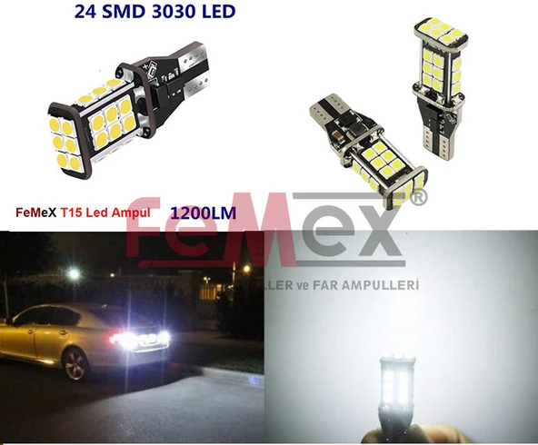 Volkswagen Passat B7 Geri Vites Led Ampulu T15 W16W